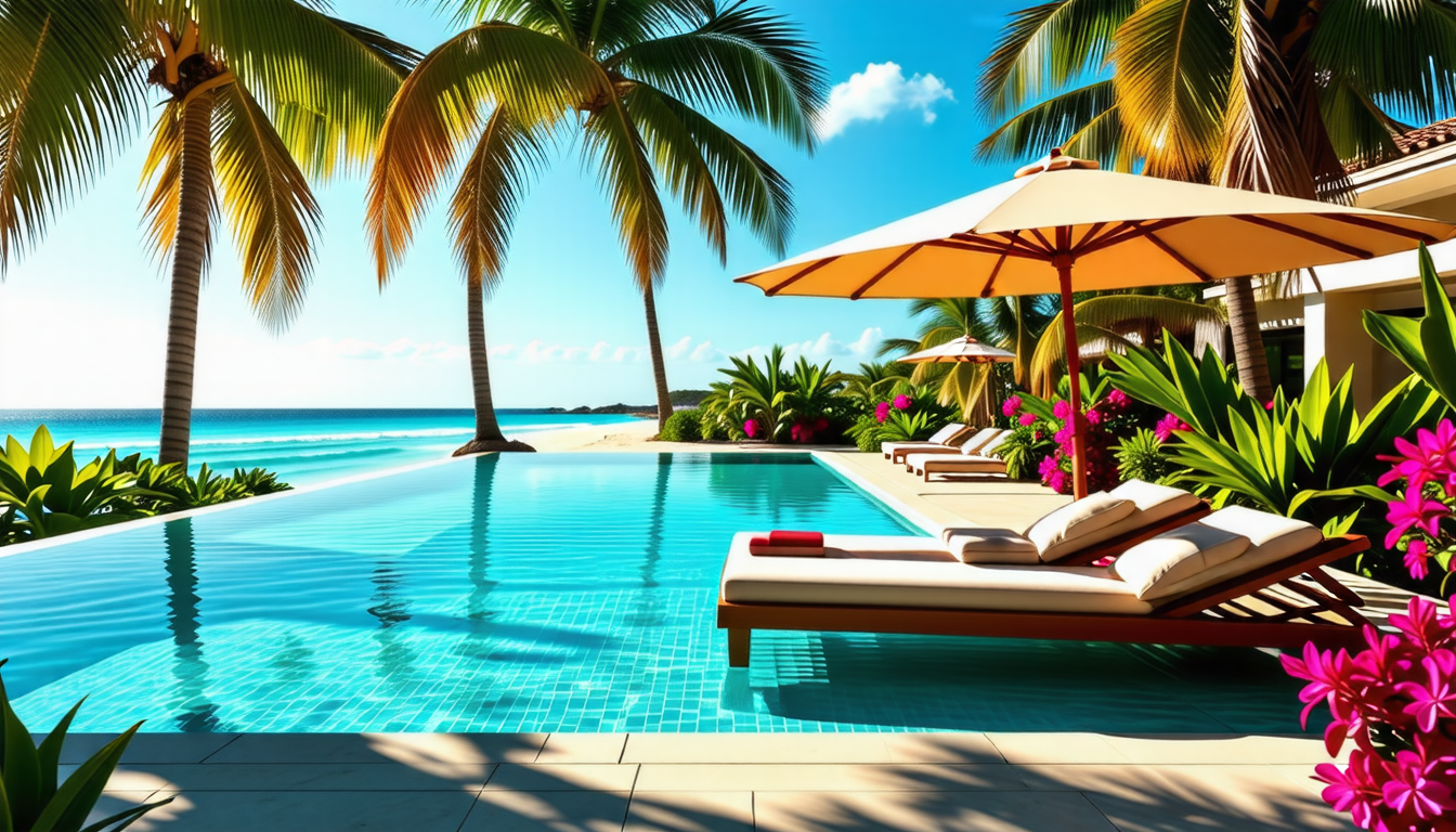 Piscines Intégrées : Plongée dans le Bleu Caraïbes